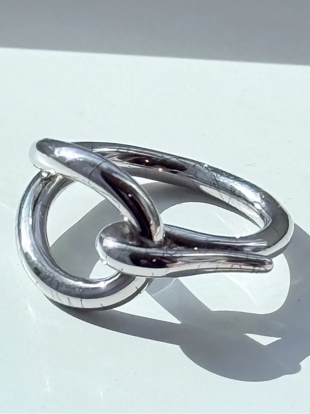 Vintage Hermès Silver Jumbo Scarf Ring with Box - Picture 7 of 10